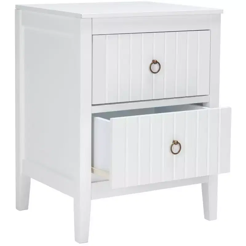 Tegan 2 Drawer Nightstand - NST5004 - White - Safavieh