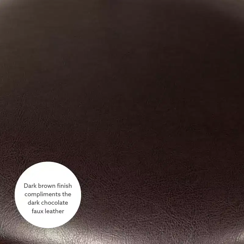 Linon 3pc Teagan Adjustable Stool Set Dark Brown: Upholstered, Powder-Coated, Kitchen Island Seating