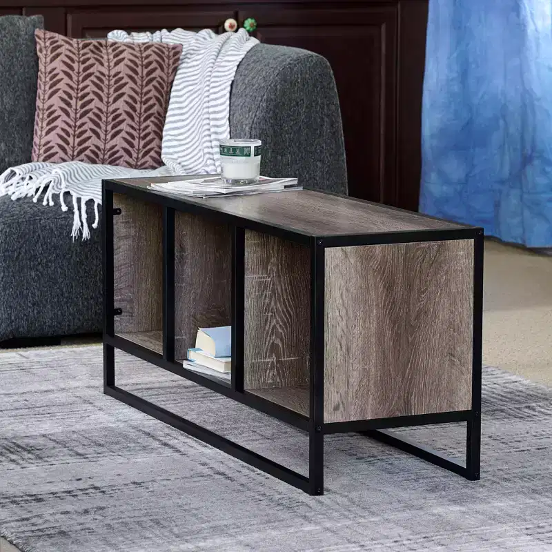 Household Essentials Jamestown TV Stand with Storage Compartments