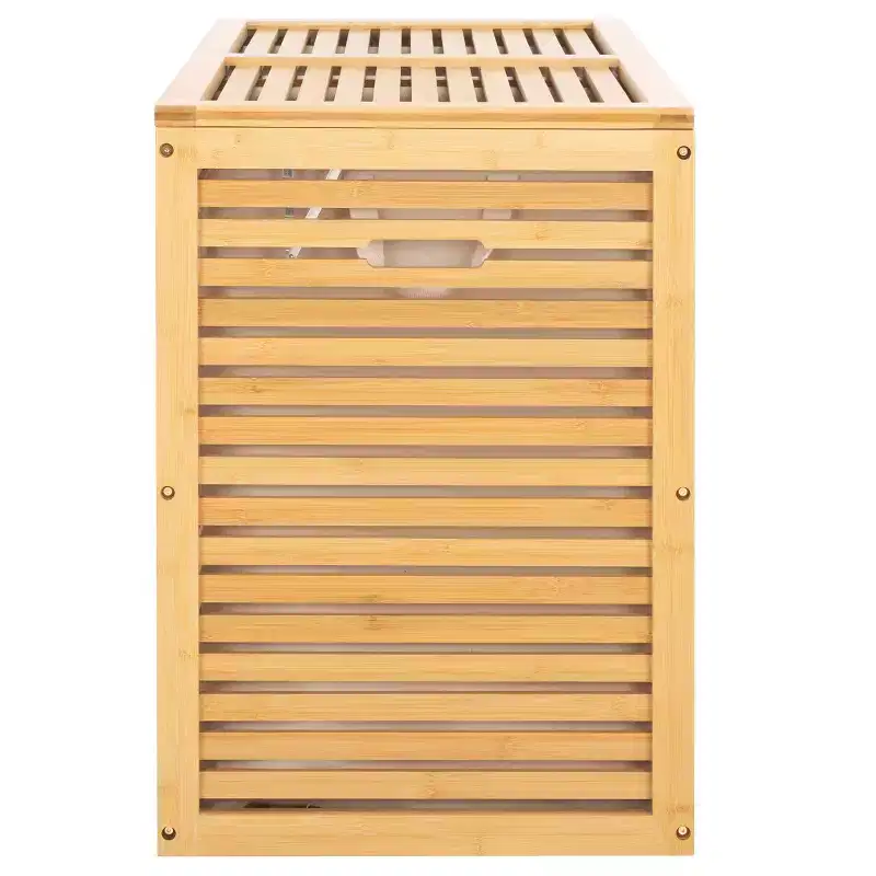 Lahiri 2 Compartment Laundry Basket with Liner - STG1904 - Natural/Beige - Safavieh