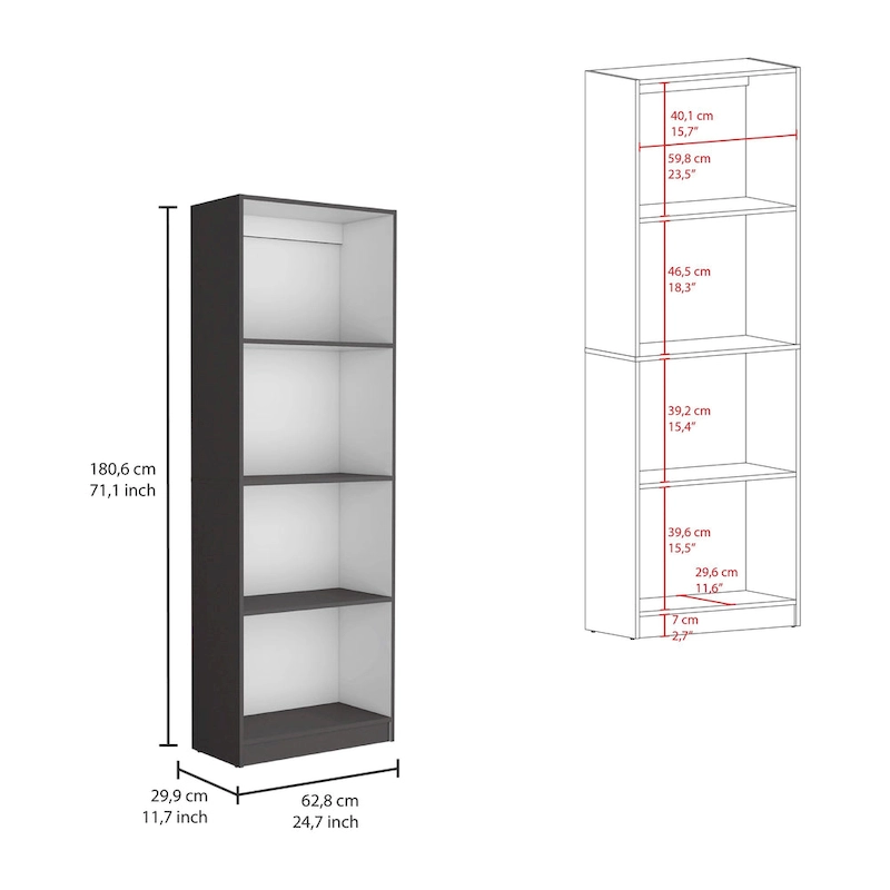 Kenyon 60 Wide 4-Shelf Bookcase Set of 3