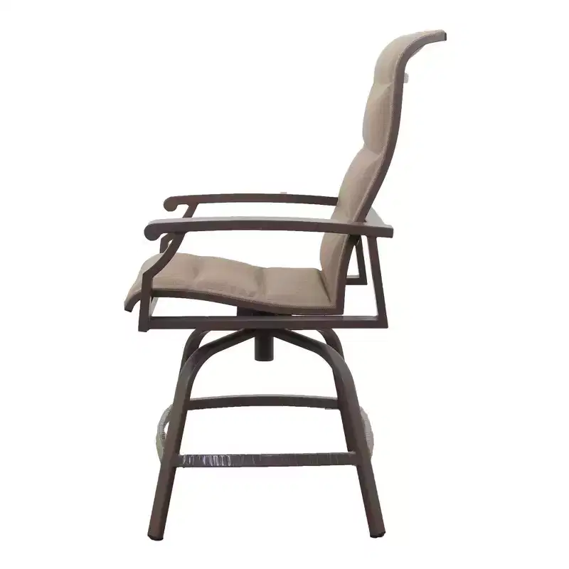 Courtyard Casual Madison Balcony Padded Sling Swivel Stool Alum frame in powder coating