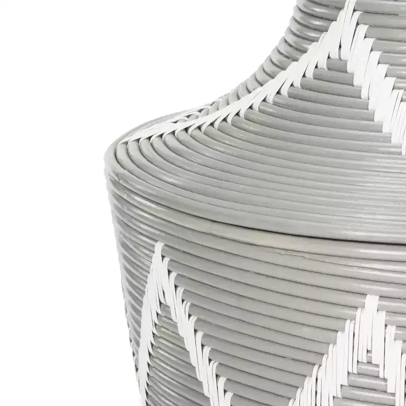 Reina Laundry Basket - HAC6004 - Grey/White - Safavieh