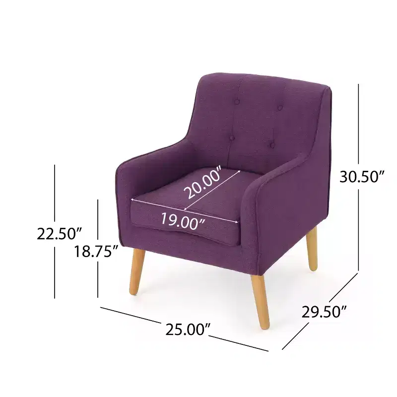 Christopher Knight Home Calix Mid-Century Modern Button Tufted Upholstered Accent Chair