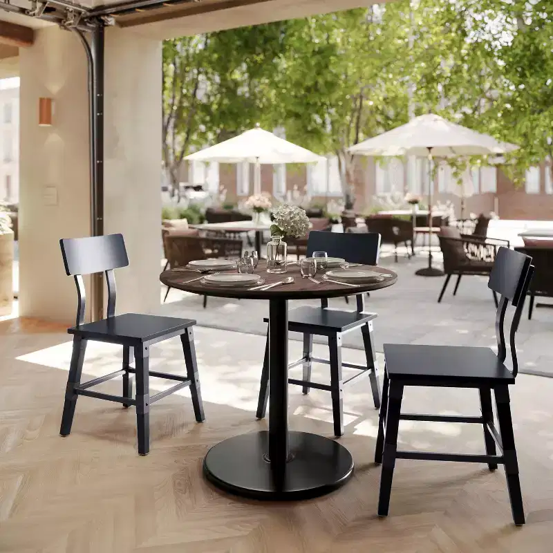 Flash Furniture Acadia Tabletop with TopGuard HPL Technology and Table Height Base
