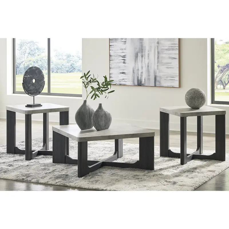 3-Piece Coffee Table and End Table Set - 35W x 35D x 17H