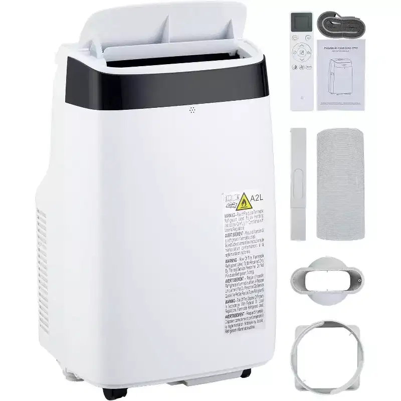 Acekool 10000 BTU Portable Air Conditioner, 3-in-1 AC with Fan & Dehumidifier, Remote, 3 Speeds, 24H Timer, Cools Rooms Up to 450 Sq.Ft, Easy Install
