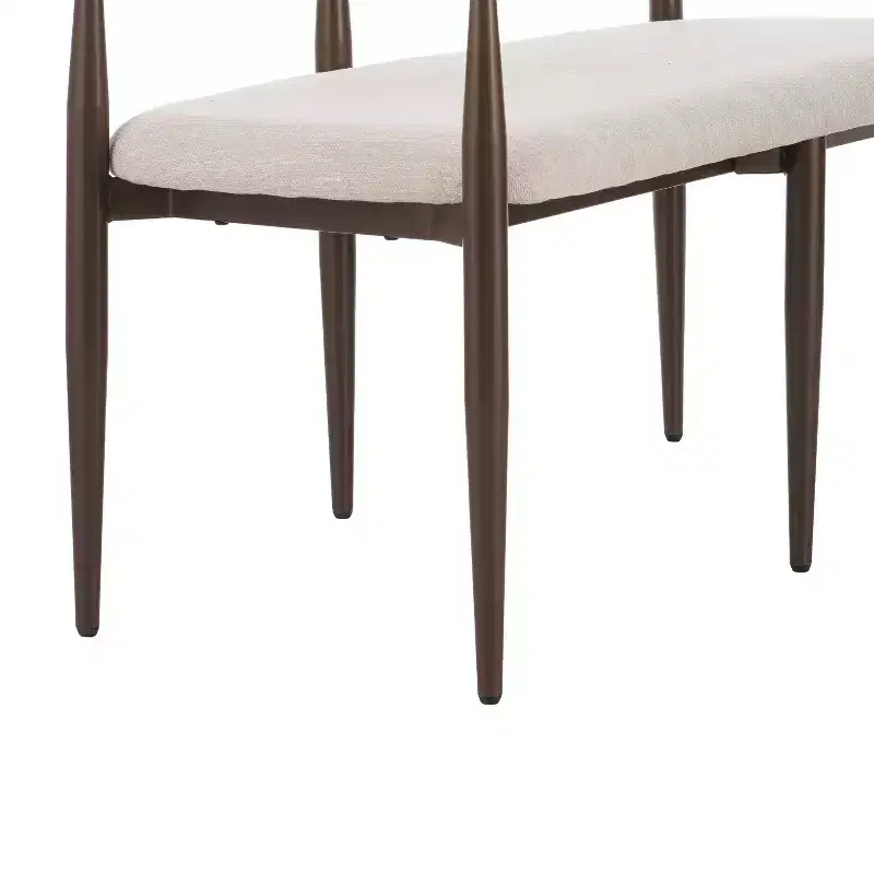 Christopher Knight Home Piper Modern Iron Frame Upholstered 55 Loveseat with Open Curved Back Coffee/Black