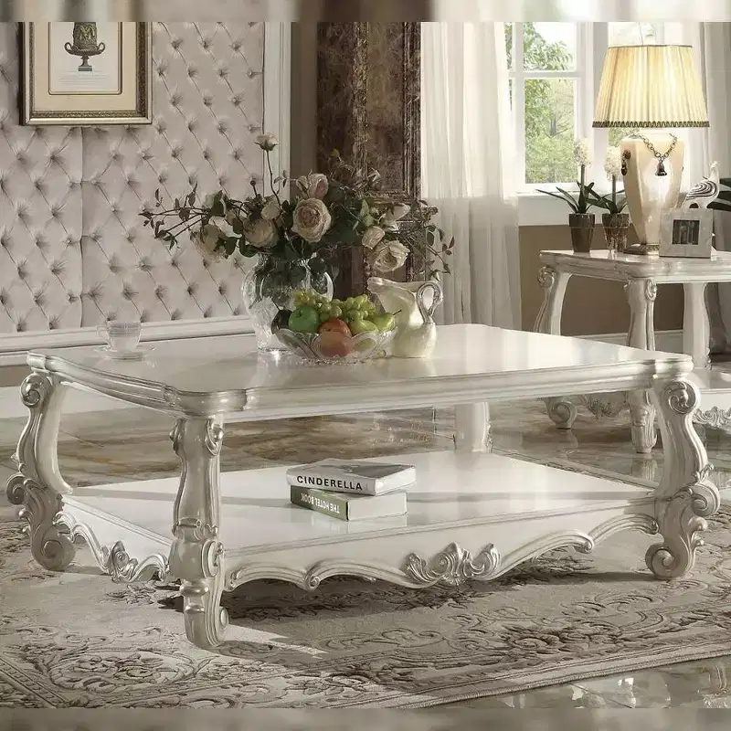Acme Furniture Versailles Coffee Table Bone White