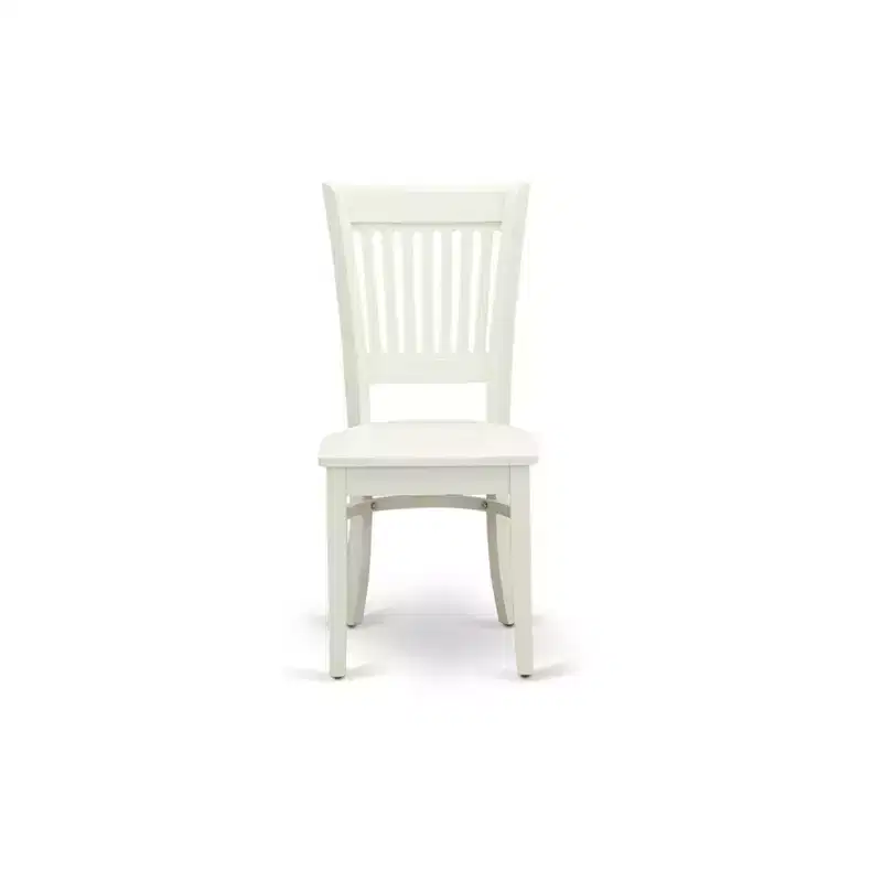 HomeStock Wooden Dining Chair 2-Piece Set- Wooden Seat and Slatted Back