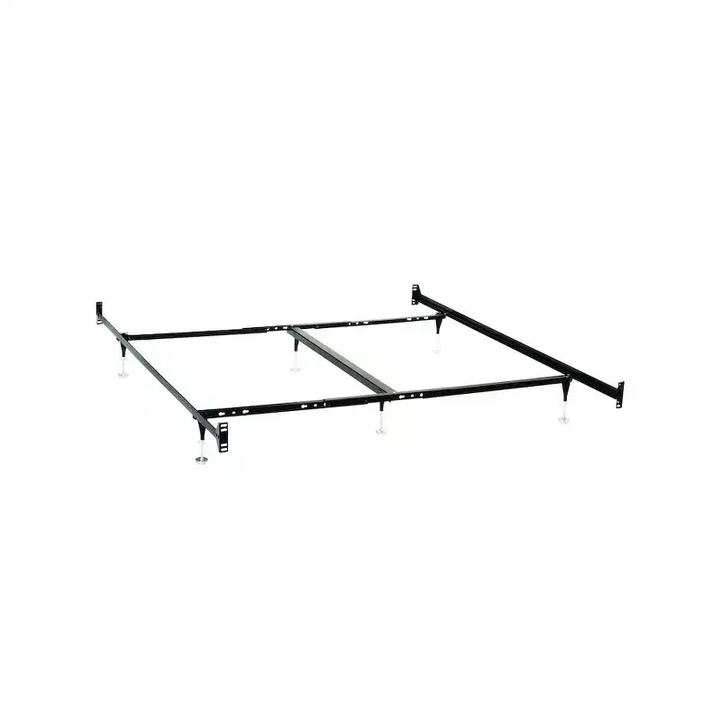 Queen or E King Bed Frame Black, for Headboard & Footboard