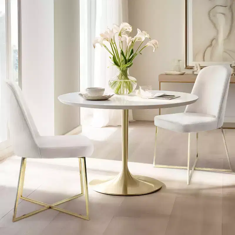 Well Woven Rachelle Velvety Soft Modern Accent Chairs With Metal Legs - Perfect for Vanity, Living Room,Office, Dining Room