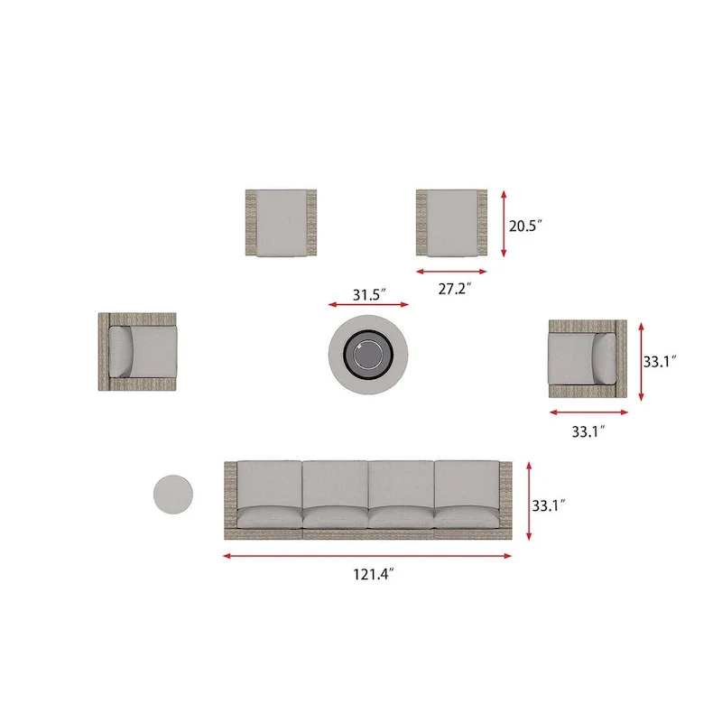 Vantura 10-Piece Fire Seating Set
