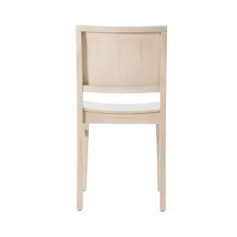 Commercial Grade Solid Beechwood Dining Chairs Set of 2 Curved Backrest 500 lbs