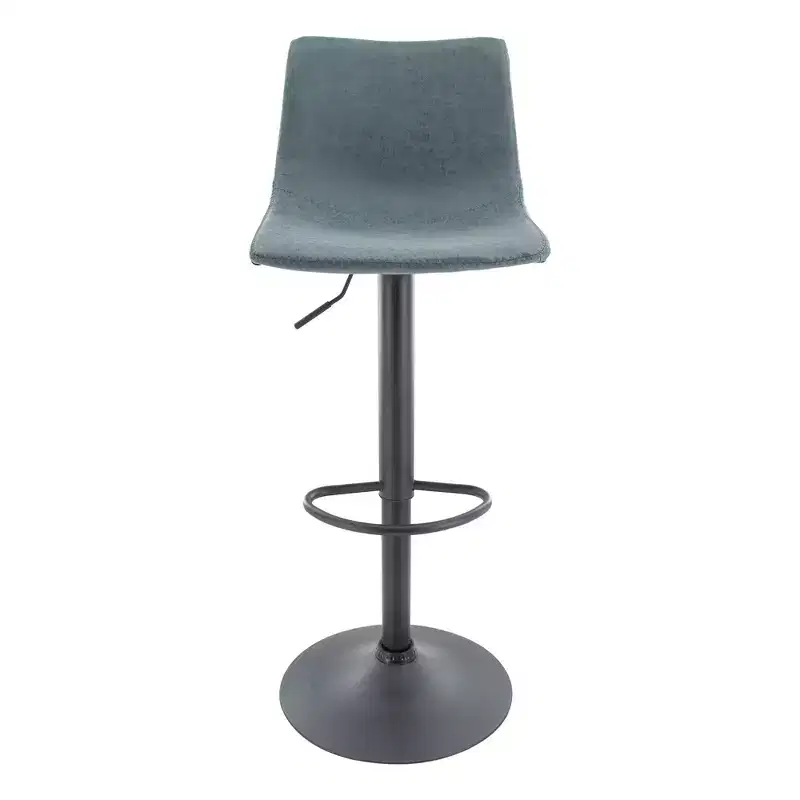 Adjustable Swivel Bar Stool Set of 2 Faux Leather Footrest Counter Height Kitchen