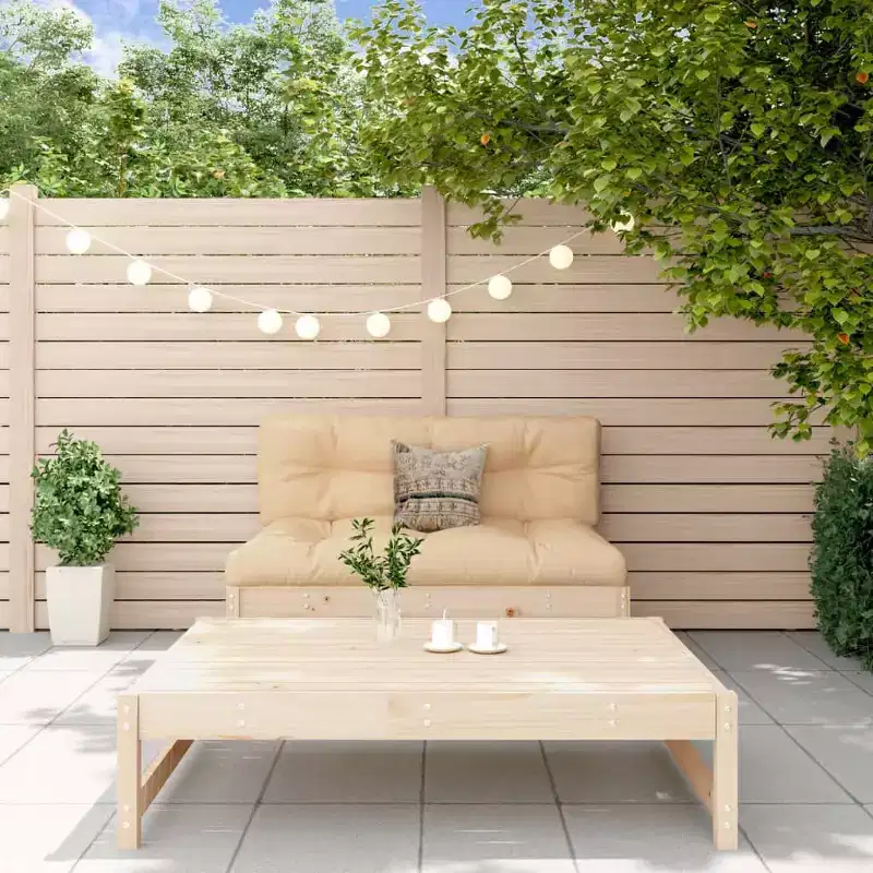 vidaXL Garden Lounge Set Natural Wood Solid Pine Wood, Plywood Medium
