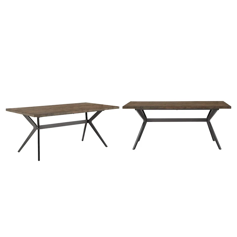 Vaduz 70 Iron Grey Metal Base 4-6 Person Dining Table