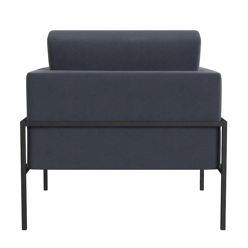 HomePop Modern Upholstered Club Chair w/Metal Frame