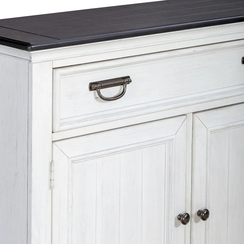 Allyson Park Wirebrushed White Charcoal 42 Inch Accent Hall Console