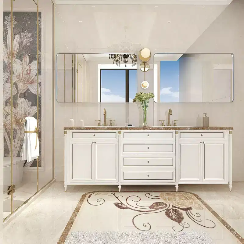Okak Horizontal and Vertical Rectangle Bathroom Mirror, Vanity Mirror with Aluminum Alloy Frame, Wall Mirror for Bathroom, Living Room