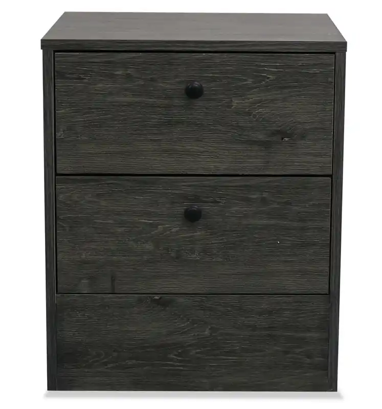 Bedside 2-Drawer Nightstand, 18.4W x 22.2H