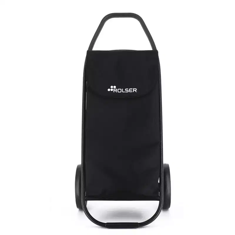 Big Wheel Shopping Cart Black: Portable Foldable Grocery Cart with Built-In Handles, No Assembly Required