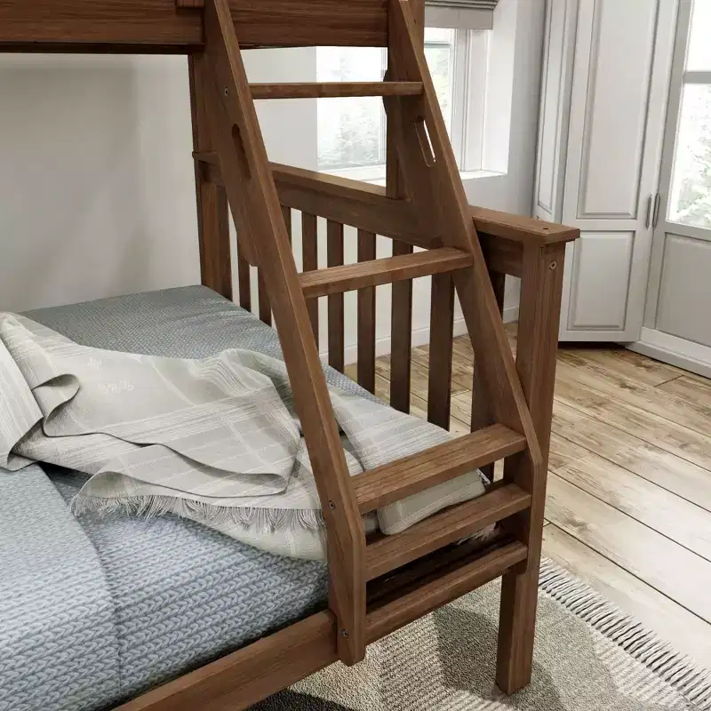 Solid Wood Twin over Full Bunk Bed, No Box Spring Needed, Low VOC, 400 lb Capacity