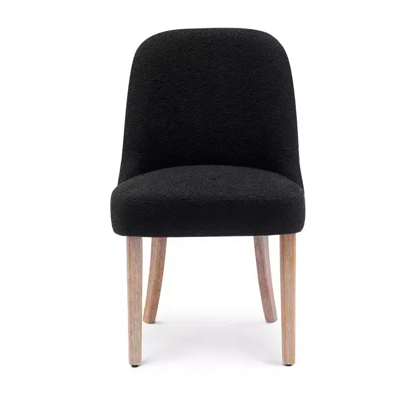 Mid-Century Modern Boucle Upholstered Dining Chair, Set of 6, Water-Resistant Fabric