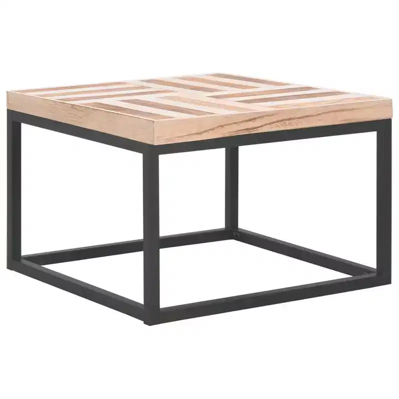 vidaXL Coffee Table Light Wood and Black