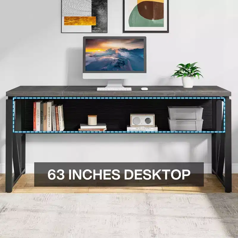 Lantine 63 L Shaped Executive Desk with Drawer Cabinet
