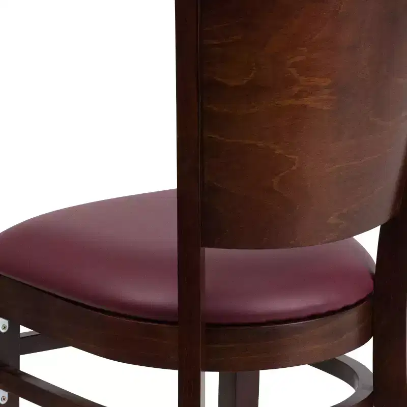 Emma and Oliver Solid Back Wooden Restaurant Dining Chair