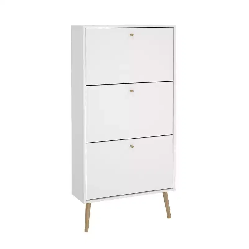 Tvilum, Bodo 3 Drawer Shoe Storage Cabinet, White
