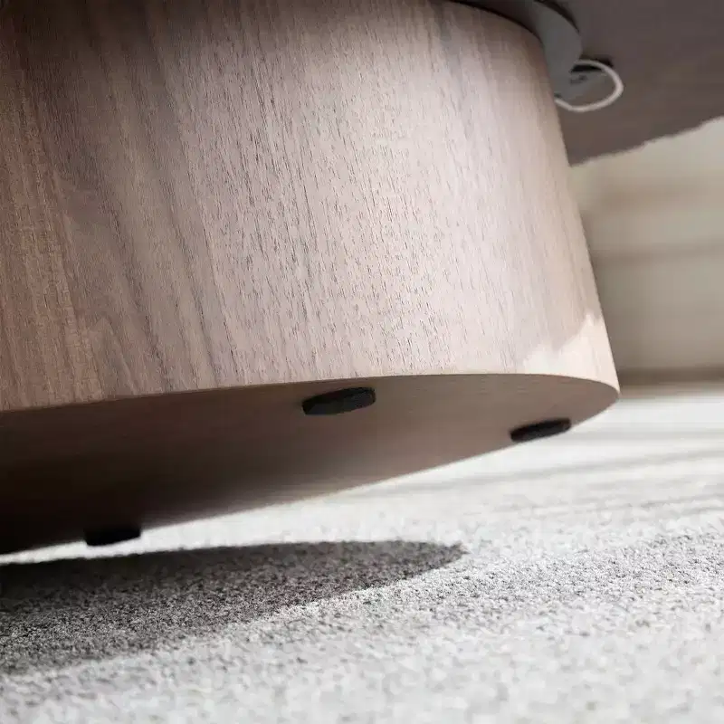 43.7 Inch Modern Oval Coffee Table, Handcrafted Center Table with Sturdy Pedestal for Living Room Bedroom Small Space