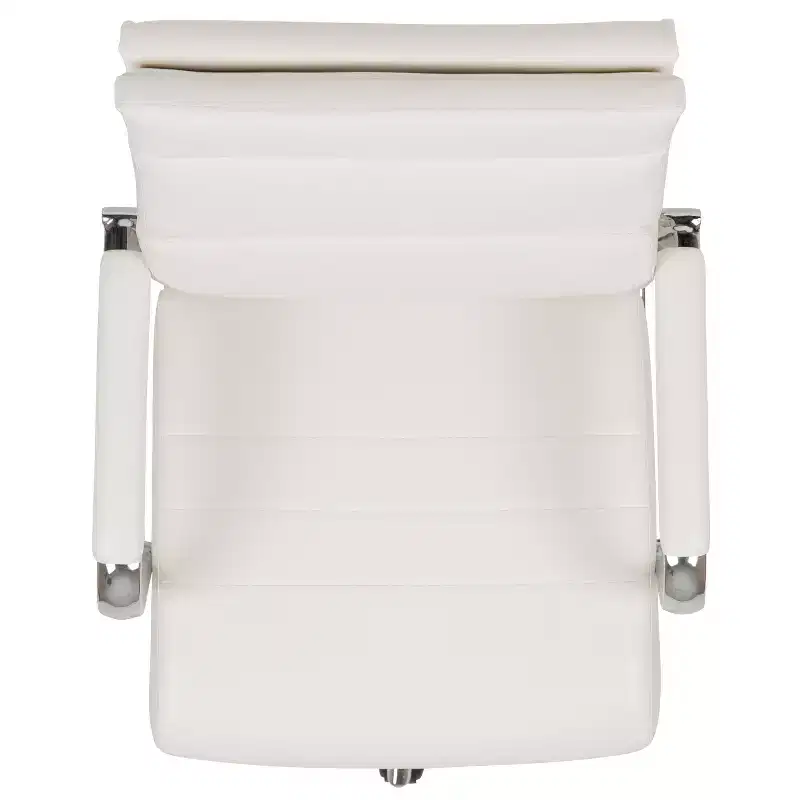 High Panel-Back Ergonomic Office Chair with Padded Metal Arms Executive Swivel Computer Desk Chair