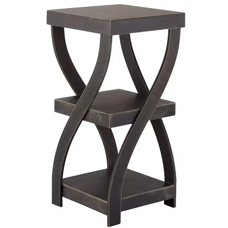 The Lakeside Collection Distressed Twisted Wood Accent Table -