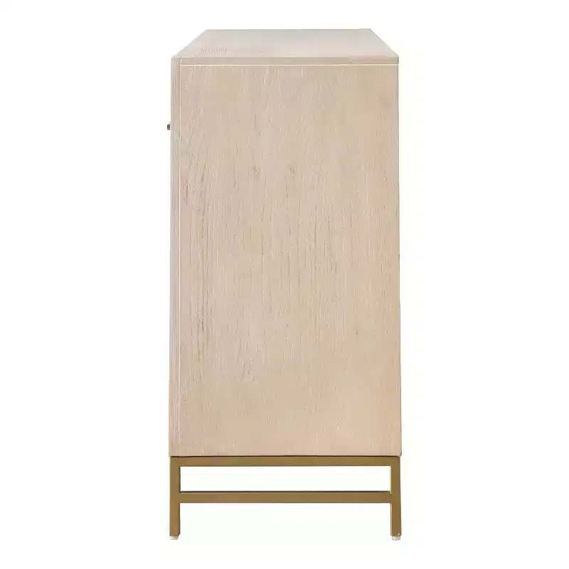 HOMES: Inside + Out 3pc Neovesi Wood 2 Nightstand and Dresser Set Boho Oak