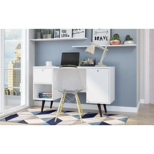 Edgar 1-Drawer Wood Mid Century Office Desk