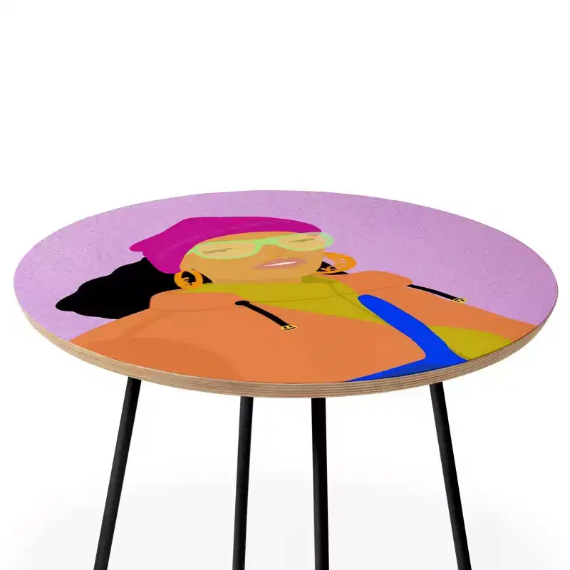 EELISE_NDRI K Thanks Round Side Table - Deny Designs