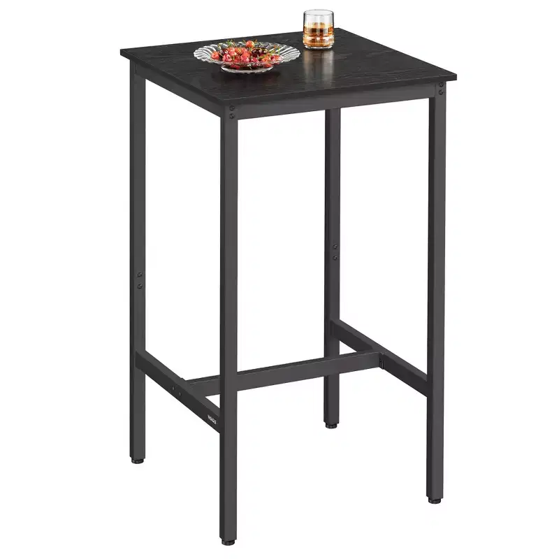VASAGLE Bar Table, Small Kitchen Dining High Top Pub Cocktail Table,Sturdy Metal Frame,for Narrow Spaces,Easy to Assemble