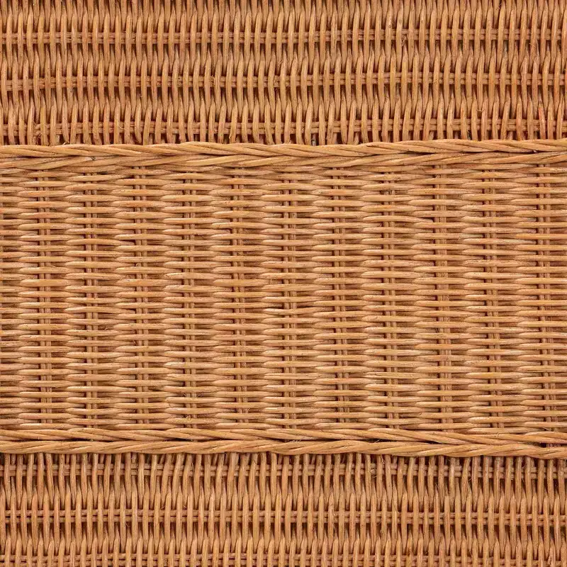 bali & pari Minahasa Braided Rattan Side Table Light Honey
