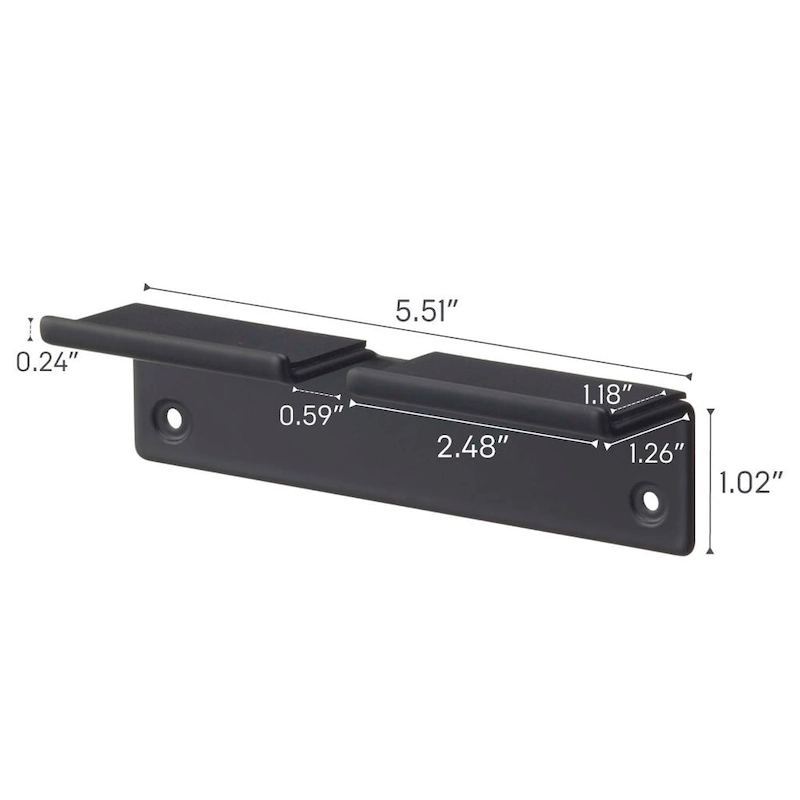 Yamazaki Home Wall-Mounted Phone Holder, Steel, Holds 2.2 lbs - L 1.26 x W 5.51 x H 1.3 inches