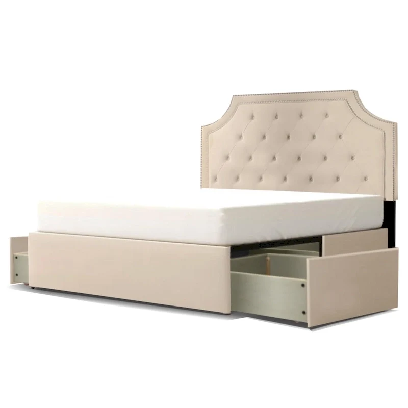 Aubrey Mammoth Upholstered Platform 2 Drawer Storage Bed