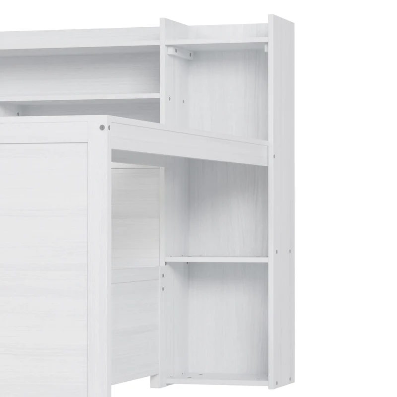 Twin Daybed with Shelves, Trundle & Desk
