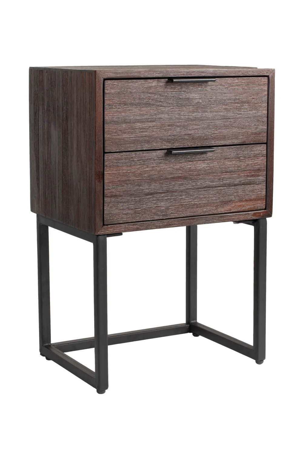 Teak 2-Drawer Side Table