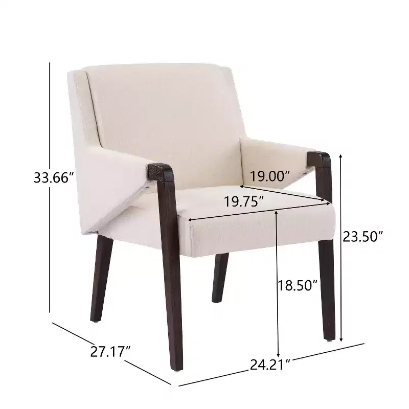 Christopher Knight Home Nattapong Modern Rubberwood Linen Upholstered Dining Chairs (Set of 2)