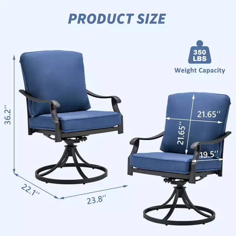 EROMMY Patio Dining Armchair with Cushion