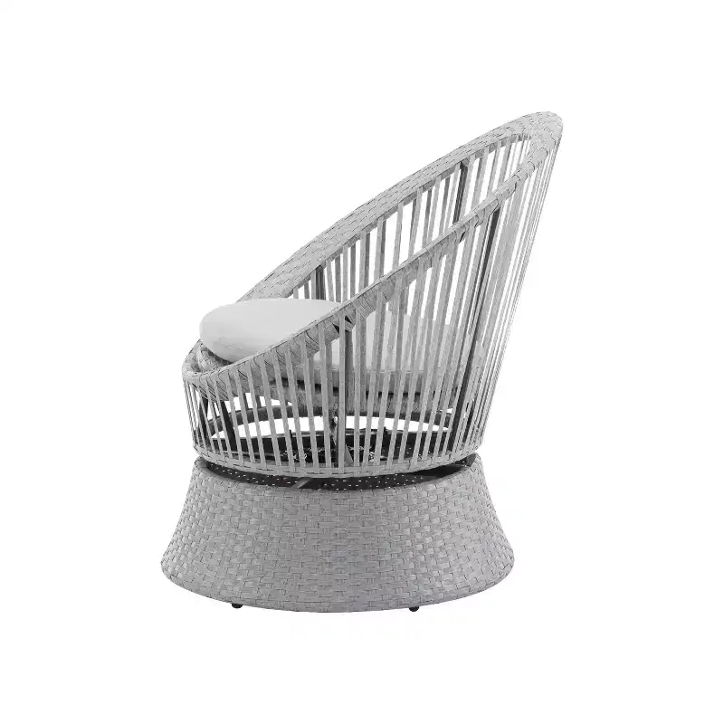 TUYOHW 360 Swivel Egg Chairs,1/2-Piece PE Rattan Patio Accent Chairs,Sleek & Modern 27.6 Lounge Chair for Poolside & Backyard,Outdoor Seating