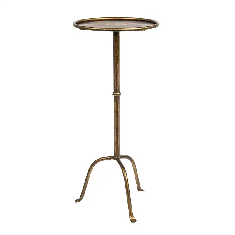 Storied Home Metal Martini Cocktail Accent Table