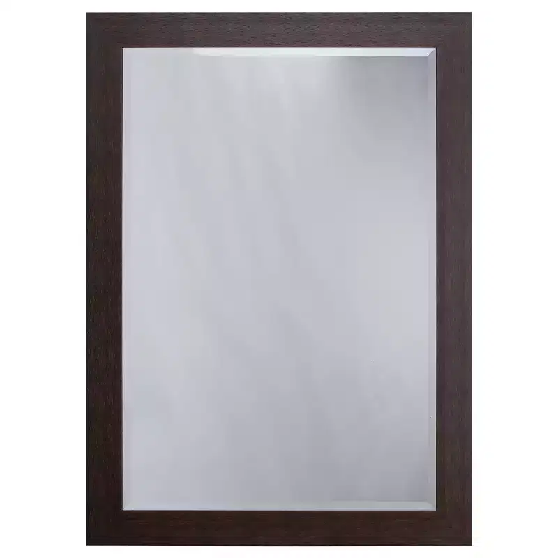 Decorative Wall Mirror with Beveled Edge Dark Brown - Yosemite Home Decor