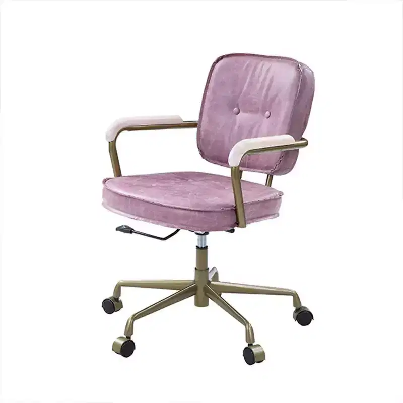 25 Siecross Grain Leather Reclining Accent Chair Pink - Acme Furniture: Swivel, Metal Frame, No Assembly